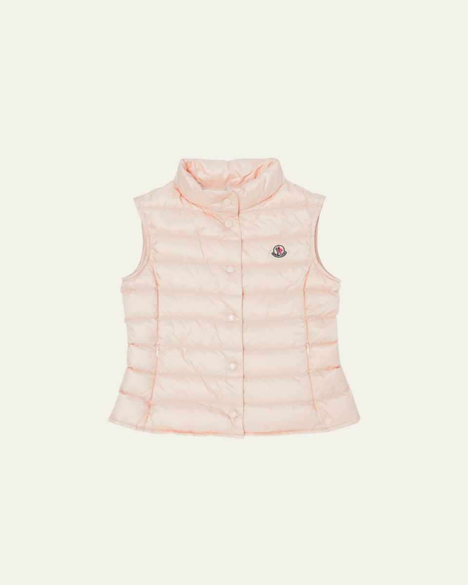 Girl's Liane Quilted Down Vest, Size 12-